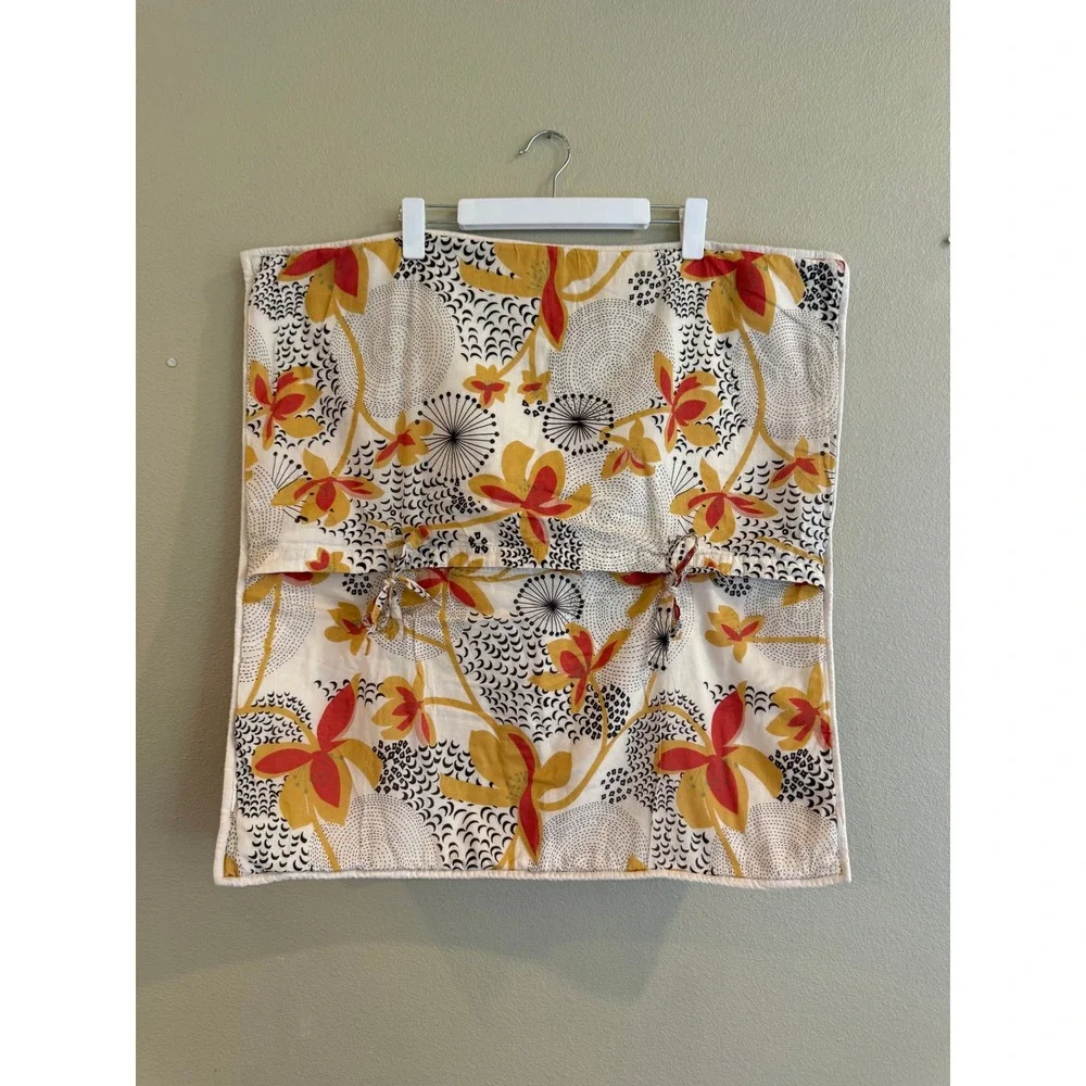 Pottery Barn Floral Patchwork Euro Pillow Shams 26x26 SET OF 2 Quilted Boho